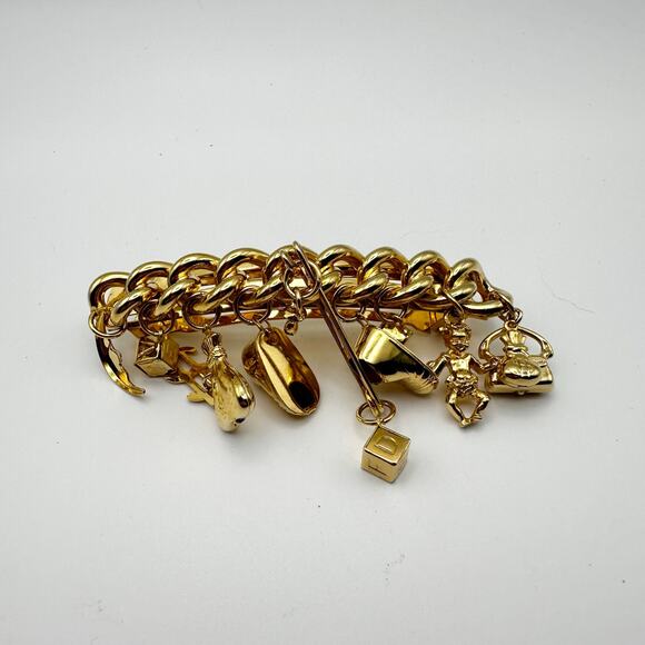 Kirks Folly France USA Gold Tone Fully Loaded Charm Barrette Million Dollar Baby - Picture 2 of 5